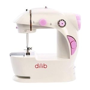Mini Sewing Machine pink and white small size DILIB